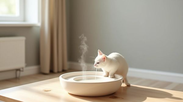 Fontaine en céramique pour chat : entretien du bol et de la pompe